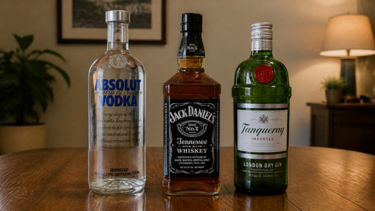 Bottles of alcohol on a table representing a veteran's drinking